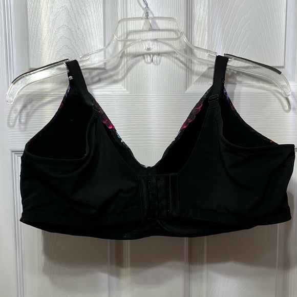 Torrid Curve Black Floral Wireless Bra 44DDD - Picture 2 of 2